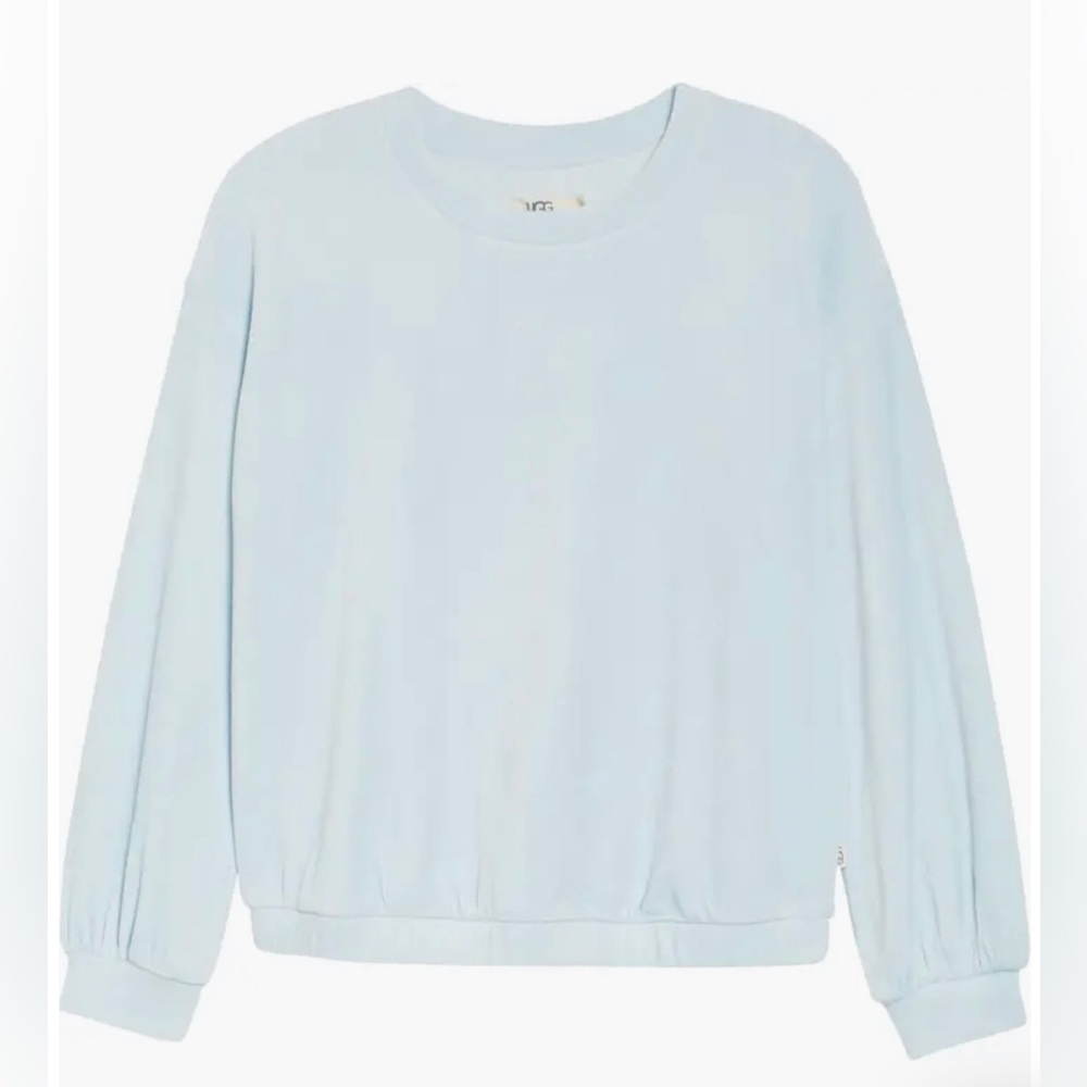 UGG Shanara Stretch Velour Top in Pool Blue XS 575 - Picture 2 of 10